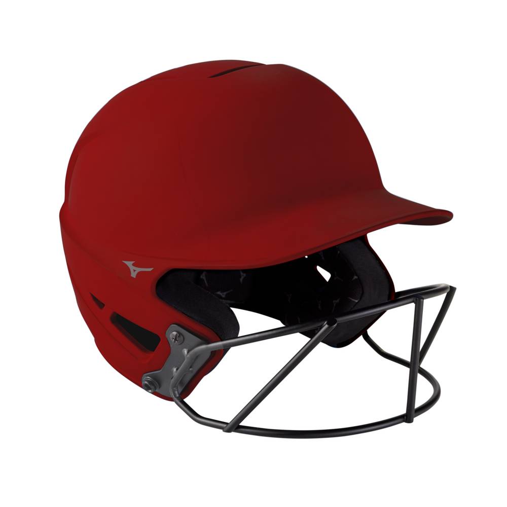 Mizuno F6 Fastpitch Softball Batting - Bayan Kask - Kırmızı Türkiye (MFGPVL-918)